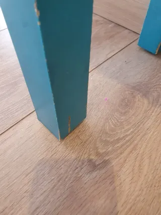 Consola estilo oriental azul y dorada