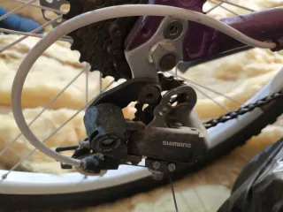 Bicicleta de montaña morada