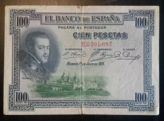 Billete 100 pesetas 1 julio 1925