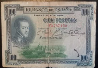 Billete 100 pesetas 1 julio 1925