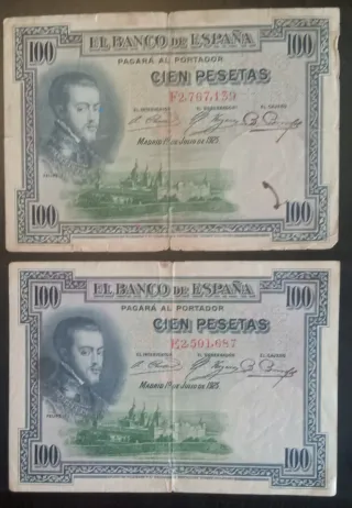 Billete 100 pesetas 1 julio 1925