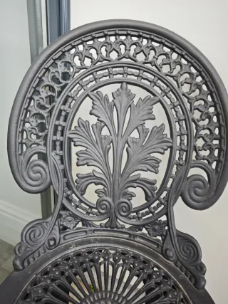 Conjunto mesa y sillas hierro forjado