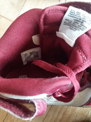 Scarpe Nike Air Force 1 High Rosse Bianche 43