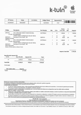 iPhone 15 Pro Max, Natural Titanium, 256GB