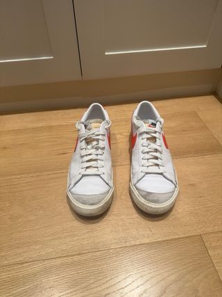 Nike Blazer Low Blancas Rojas Talla 43