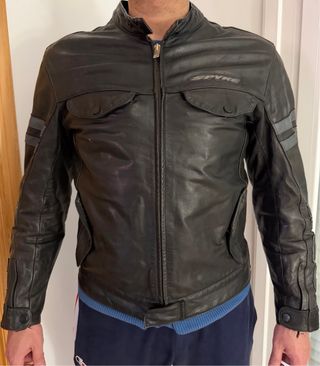 Chaqueta de cuero para moto Spyke Talla 52