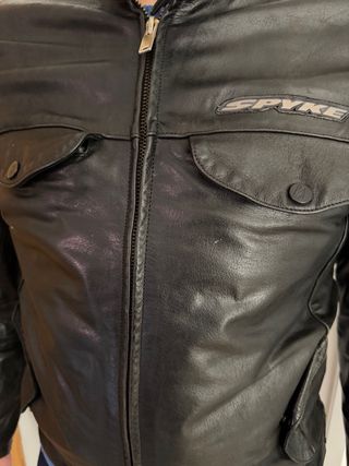 Chaqueta de cuero para moto Spyke Talla 52