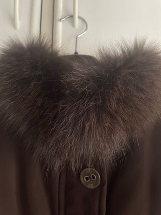 Cappotto donna marrone con pelliccia
