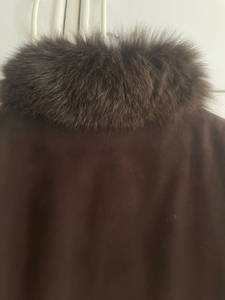 Cappotto donna marrone con pelliccia