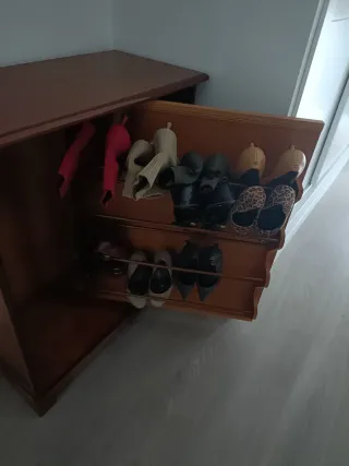 Zapatero madera clásico madera marron