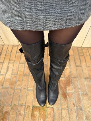 Stivali alti morbidi in pelle