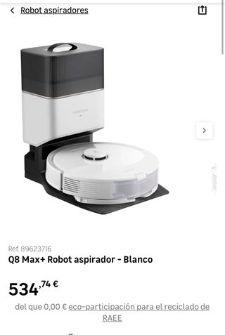 Roborock Q8 Max+ Robot Aspirador Autovaciado