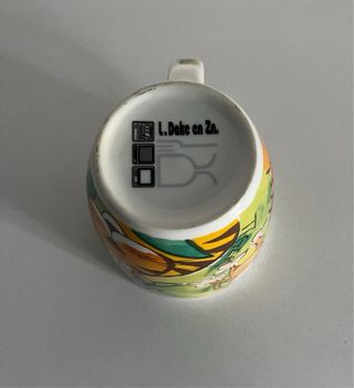 Taza de porcelana Holanda con diseño de animales