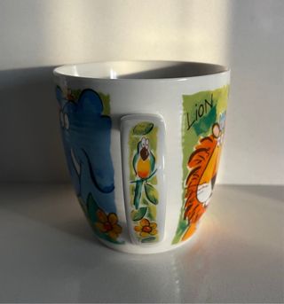 Taza de porcelana Holanda con diseño de animales