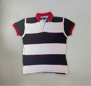 Polo Tommy Hilfiger Rayas Azul Blanco