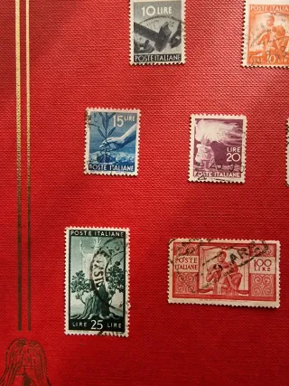 Serie francobolli Repubblica italiana vintage