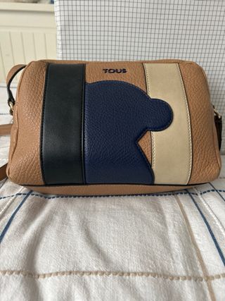 Bolso Tous bandolera marrón y multicolor