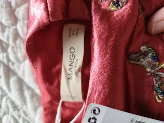 Vestido rosa con libélulas niña 9-10 años