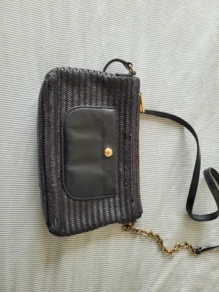 Bolso Bimba y Lola negro tejido