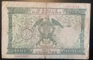 Billete 1000 pesetas 29 noviembre 1957