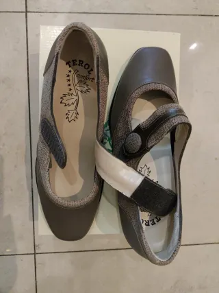 Zapatos ortopédicos gris/topo TEROL