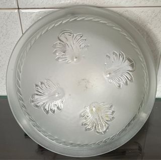 Plafón de cristal con diseño floral