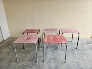 Mesas metálicas (Set de 5)