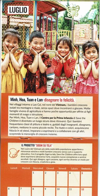 Calendario da parete 2026 Save the Children