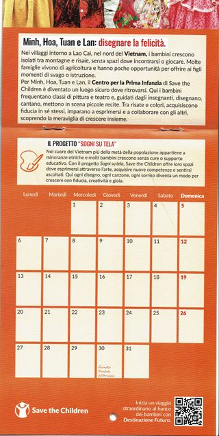 Calendario da parete 2026 Save the Children