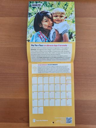 Calendario da parete 2026 Save the Children