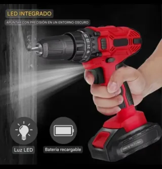Taladro Atornillador Inalámbrico (2 Baterías)