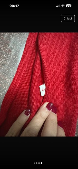 Cappellino e sciarpa Brums rossi