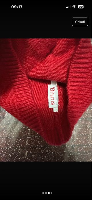 Cappellino e sciarpa Brums rossi