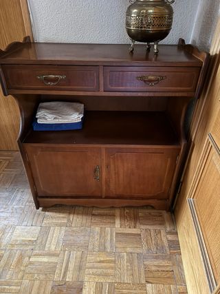 Mueble recibidor madera 2 cajones y puertas