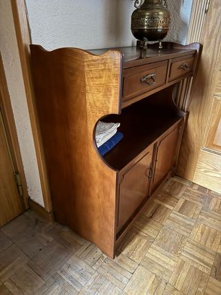 Mueble recibidor madera 2 cajones y puertas