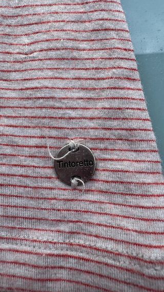 Camiseta Tintoretto Talla S Rayas naranjas