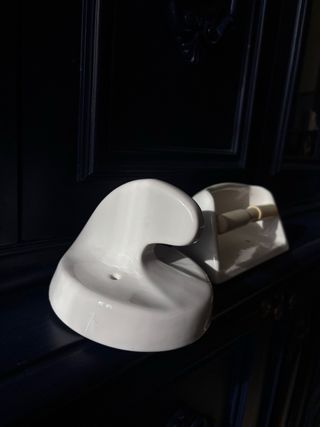 Portasciugamani + portarotolo vintage ceramica