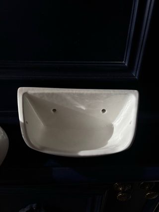 Portasciugamani + portarotolo vintage ceramica