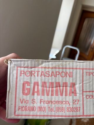 Portasciugamani + portarotolo vintage ceramica