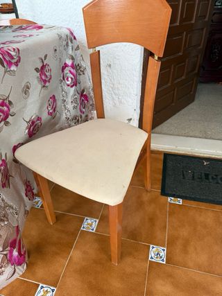 Mesa comedor y 6 sillas madera