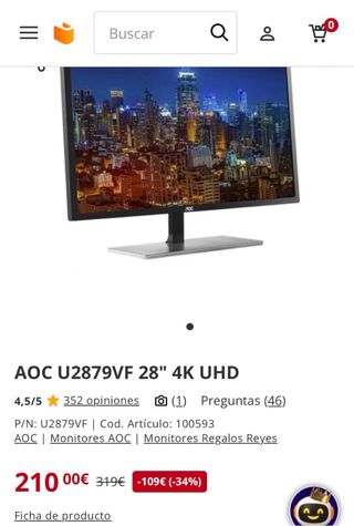 Monitor AOC 28 4K