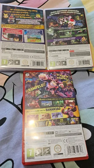 3 Cajas Juegos Nintendo Switch vacias