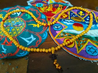 Collana meditazione legno mala