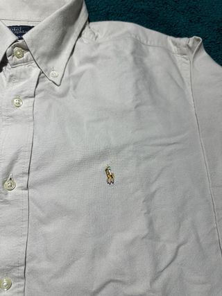 Camicia Ralph Lauren Oxford Uomo Beige Nuova