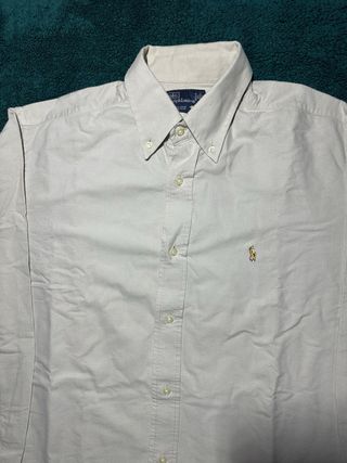 Camicia Ralph Lauren Oxford Uomo Beige Nuova