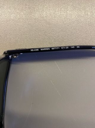 Gafas de Sol Ray-Ban RB 4396 Warren. Sin usar.