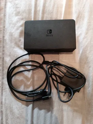 Base Nintendo Switch OLED + cargador + hdmi