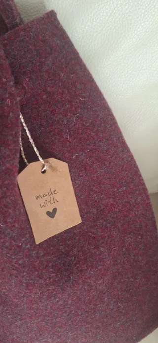 Borsa handmade viola con portamonete gatto