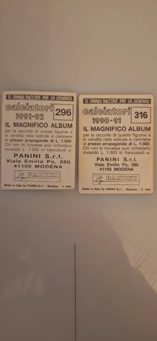 Figurina Gianluca Vialli Sampdoria anni 90/91 e 91