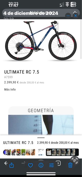 bicicleta bh de carbono